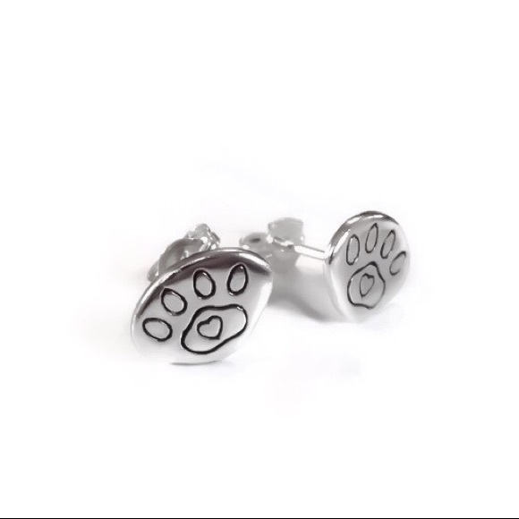 925 sterling silver pet lover stud/post earrings - Picture 5 of 9